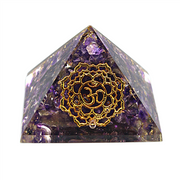 Orgonite Pyramid Crown Chakra Amethyst 40mm