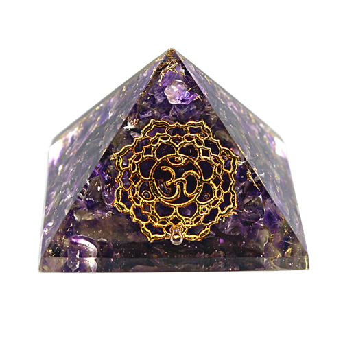 Orgonite Pyramid Crown Chakra Amethyst 40mm