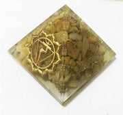 Orgonite Pyramid-Solar plexus chakra, Yellow jasper