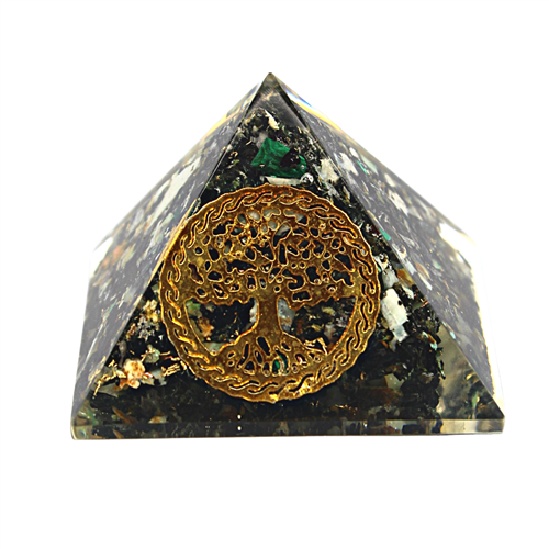 Orgonite Pyramid- Chrysocolla, Tree of Life