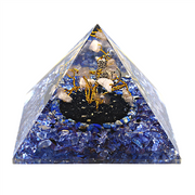 Rose Quartz Inside Tree Orgone Pyramid With Sparrow