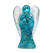 Orgone angel figurines- blue topaz 7cm