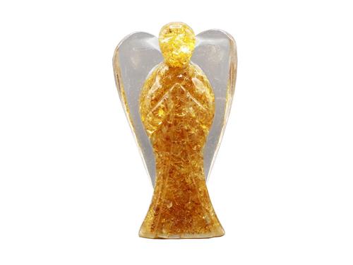 XL Orgone Angel Figurine Citrine 20cm