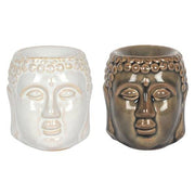Buddha Head Oil Burner 8 cm (2 pcs) Black and White