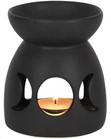 Black Triple Moon Cut Out Oil Burner