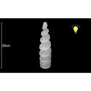 Selenite Lamp Spirals 20 cm
