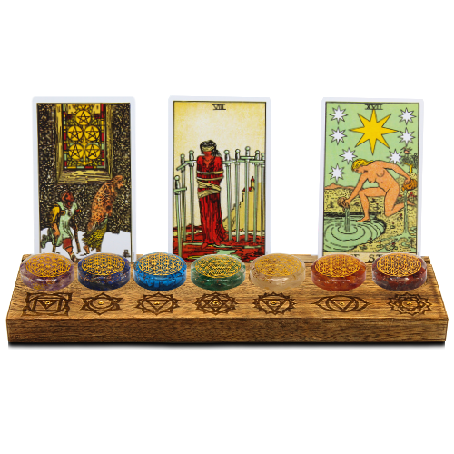 Tarot Card Holder 7 Chakra  & Incense Holder