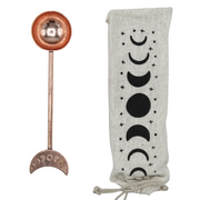 Brass Crescent Moon Spoon With Bag