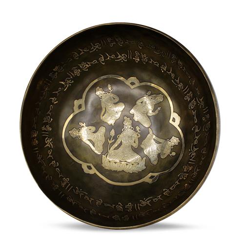 Brass Tibetan Bowl 5 Tara 25cm quality AAA