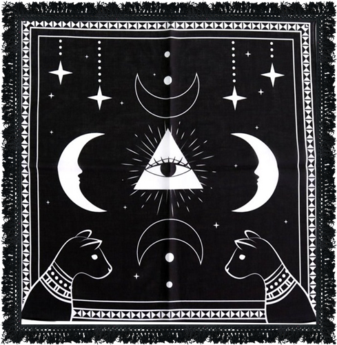 Altar Cloth Cat Tarot Cloth 60X60 cms