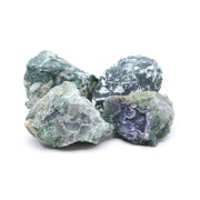 Moss Agate 'A' rough stone 1kg - South Africa