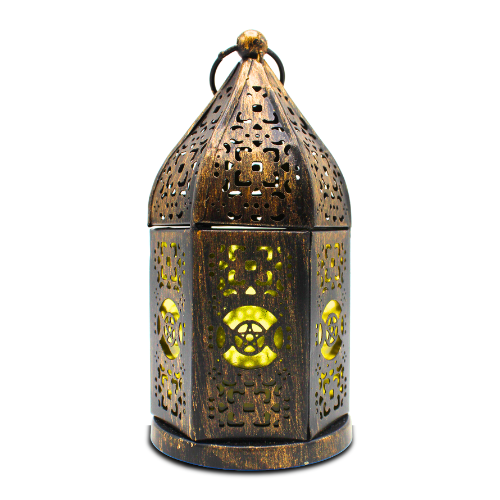 Triple Moon & Star Tealight Holder Lantern