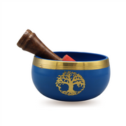 Singing bowl blue Tree Of Life 9 cm set of 4