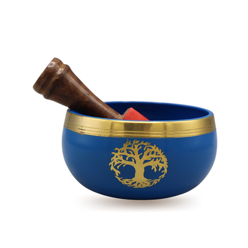 Singing bowl blue Tree Of Life 9 cm set of 4