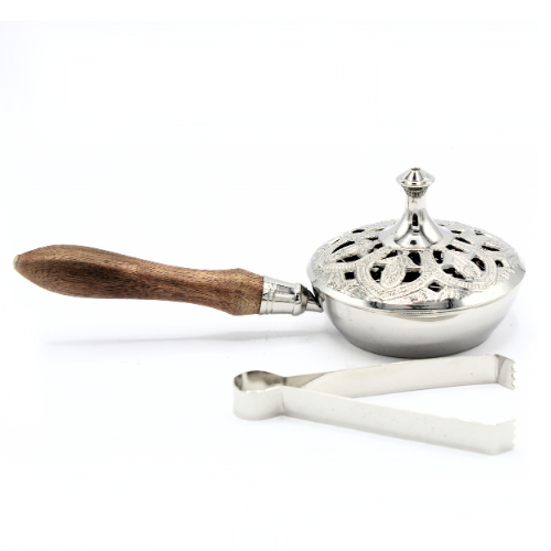 Incense Burner and Tong Nickel ( 10cm )