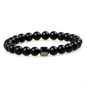 Black Matte Stone Bracelet 8mm