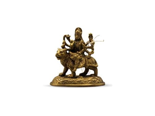 Durga Sitting Carved on Base 4,5"