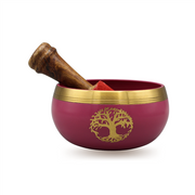 Singing bowl pink Tree of Life 9 cm set of 4 pcs