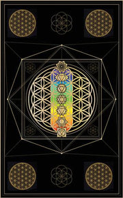 Twin Tapestry Rainbow Flower of Life 210X140 cm