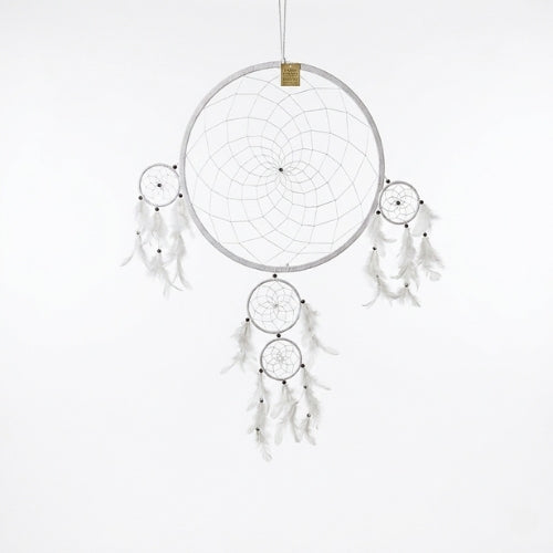 White dreamcatcher (40cm diameter)