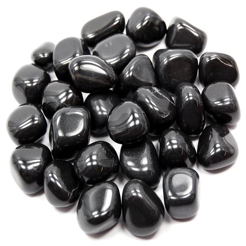 Black Agate tumbled stone 250 gram
