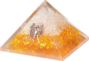 Orgonite Pyramid Citrine & Clear Quartz. Archangel Uriel