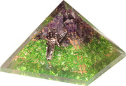 Orgonite Pyramid Perridot & Amethyst With Fairy Raphael  70