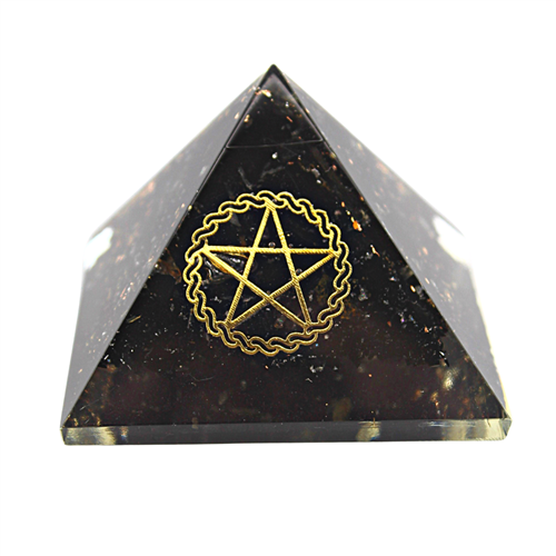 Orgonite Pyramid- Black Tourmaline, Pentacle