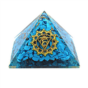 Orgonite Pyramid, Throat chakra - Turquoise 6 cm