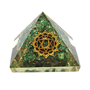 Orgonite Pyramid-Heart Green Aventurine 40 mm