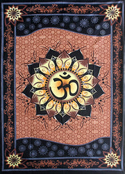 Tapestry Om Lotus 58"x 82"