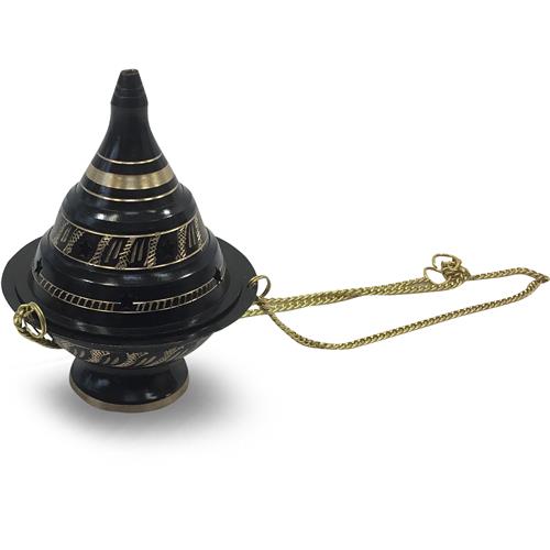 Black Engraved Hanging Burner (10 cm)