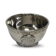 Tibetan Incense Burner / Nickel Flower of LIfe Offering Bowl