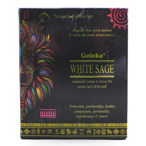 Goloka White Sage Smudged Incense Sticks