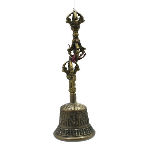 Tibetan Bell and Dorje Set - Antique Bronze finish 5"