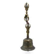 Tibetan Bell and Dorje Set Large - Antique Bronze finish 8"