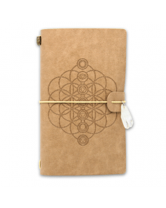 Esoteric crystal Journal flower of life 20x10cm