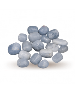 Blauw Chalcite getrommelde stenen AA kwaliteit 250gr