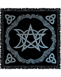 Mantel para Altar Triple Luna Pentagrama 60X60 cm