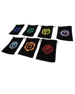 Bolsa de Terciopelo Chakras Set 7 pcs 