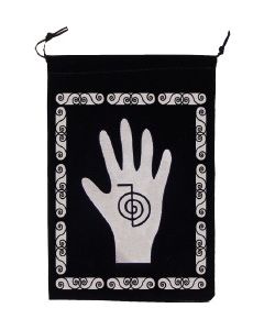 Estuche de Terciopelo Negro Mano Reiki