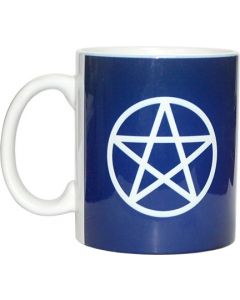 Taza De Cerámica Blanca Con Pentagrama