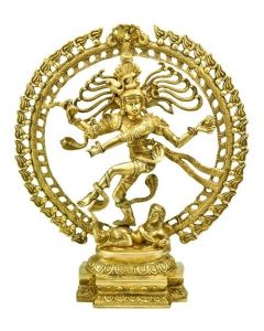 Shiva natraj dancing with dragon on top 50cm