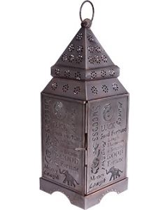 LANTERN LUCK SILVER ANTIQUE 12 x 4.5 in.