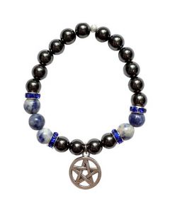 Bracelet Sodalite & Hematite beads