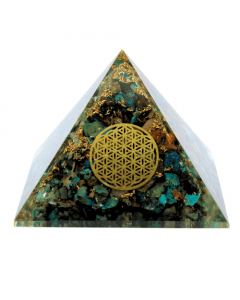 Kleine Orgoniet Piramidechrysocolla Flower Of Life