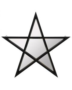 Espejo de pentagrama con marco negro - Star Mirror
