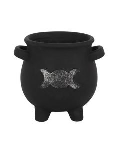 Caldero Maceta de Terracota Negro Triple Luna