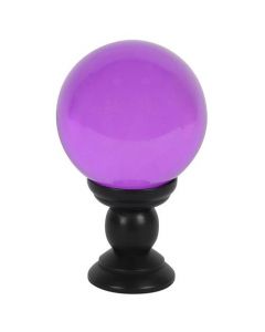 Large purple crystal ball on stand