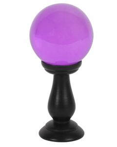 Bola de Cristal Violeta con Soporte Pequeña